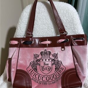 Juicy Couture Pink and Brown Tote Bag